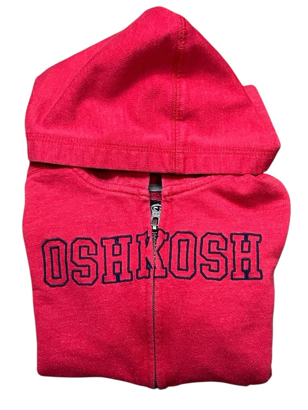 OshKosh B’gosh Toddler Hoodie Full Zip Sweatshirt Red 3T Embroidered Logo